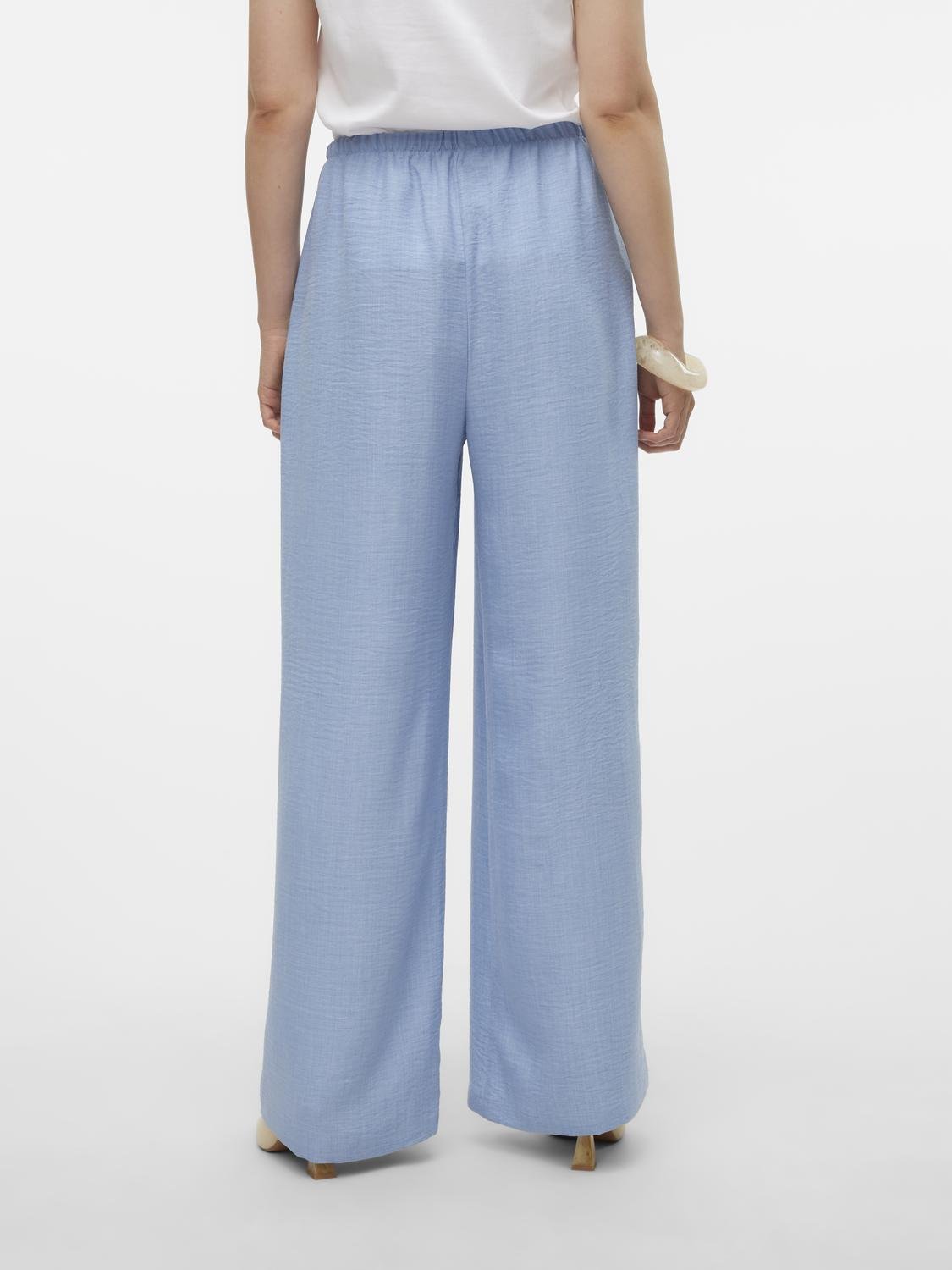 VMMELANEY Trousers - Chambray Blue - VERO MODA & VILA Bergvik